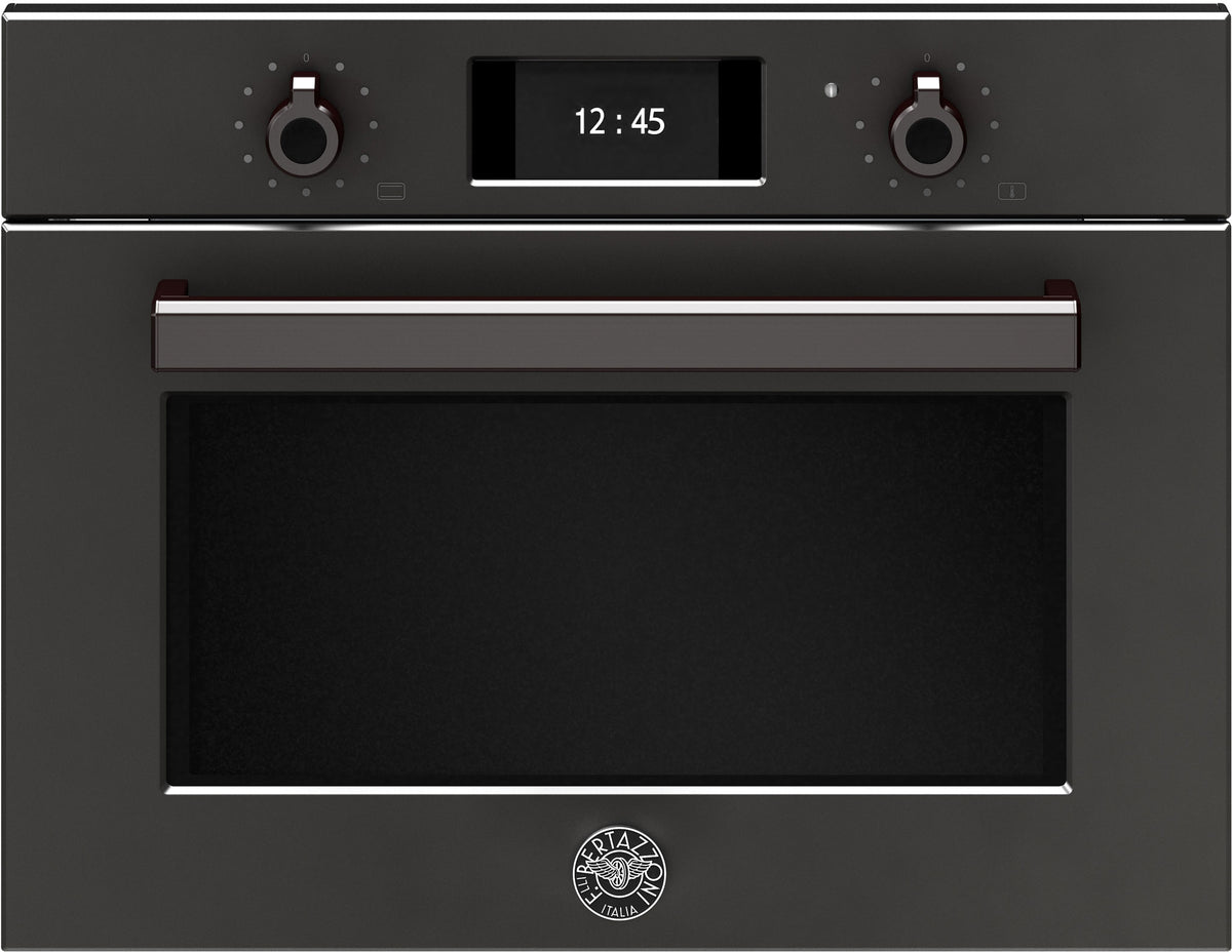 BERTAZZONI F457PROVTN 60x45cm combi-steam fan oven with TFT display in Carbonio