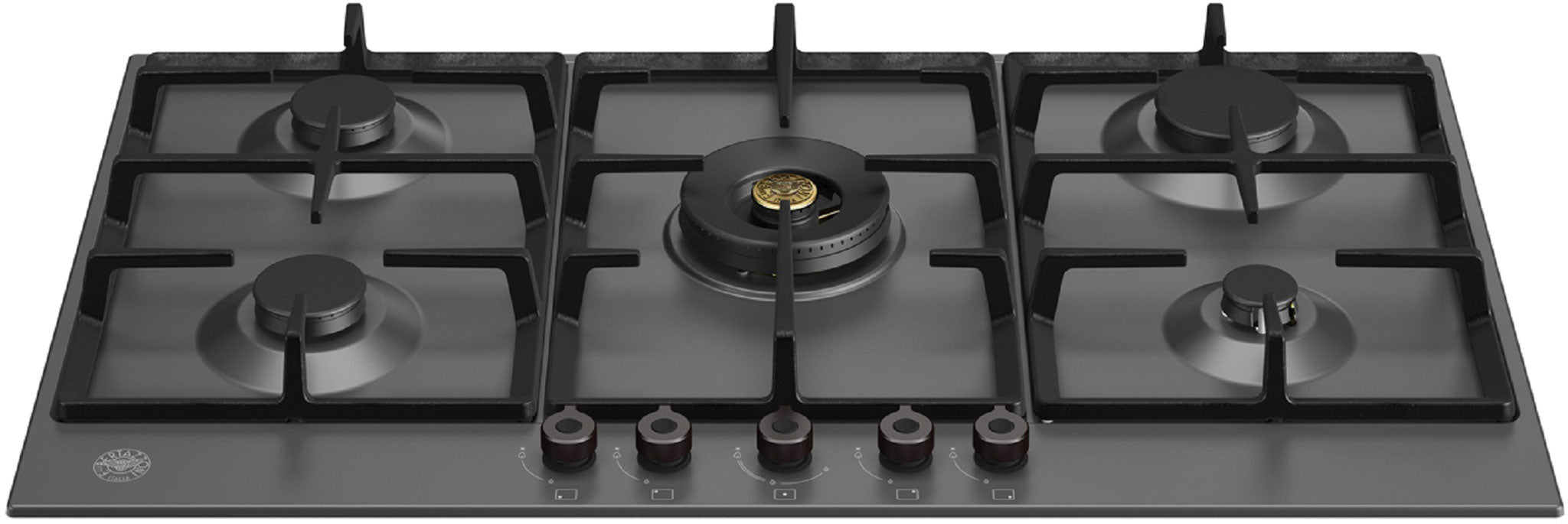 Bertazzoni P905LPRONE Professional Table de cuisson gaz 5 feux 90 cm - noir  mat