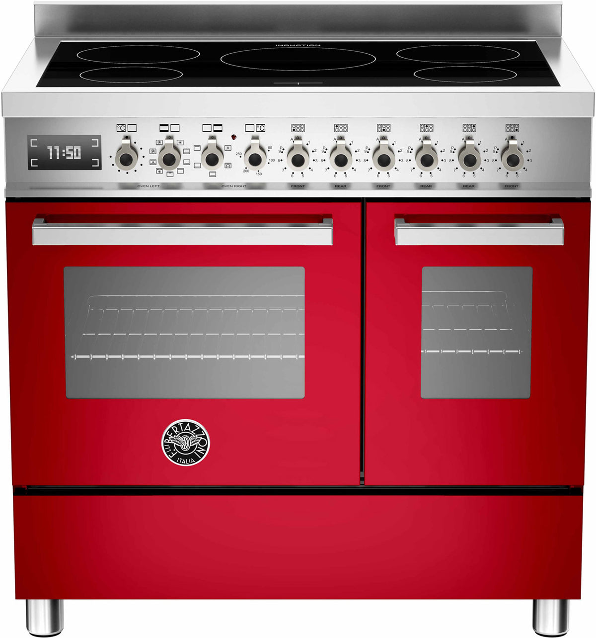Bertazzoni Pro95I2Erot Double Oven Induction 90Cm Range Cooker In Red